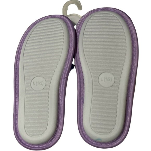 🐶Girl’s Slippers L (1-2)VIP Slippers Tie Dye Lilac Faux Fur with nail polish - Picture 9 of 12